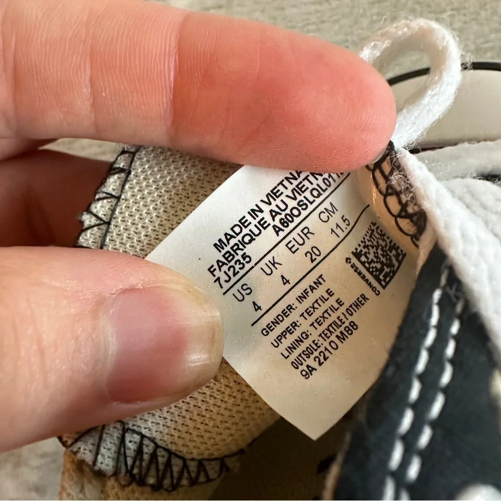 Converse Infant Baby Black and White Sneakers 4